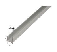 GAH Alberts GAH Alberts Profilé en U isocèle perforé L1000 x l12 x H10 mm Aluminium, argenté Quantité:1