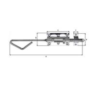 GAH Alberts GAH Alberts Verrou à tige avec boucle fixée droite, 320 mm inox mat Quantité:1