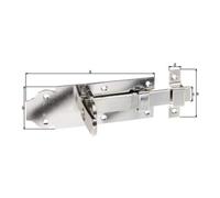 GAH Alberts GAH Alberts Verrou droit L 140 mm acier inoxydable, mat Quantité:1