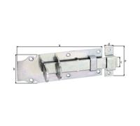 GAH Alberts GAH Boulon de serrure Alberts 180x64x25x25x20x72mm acier galvanisé brut jaune galvanisé Quantité:1