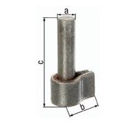 GAH Alberts Pince Ø20x50x95mm Acier brut pour soudure GAH Quantité:1