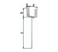 GAH Alberts Poutre en U avec ancrage en béton en acier ondulé ETA-10/0210 101x100x400x400x60mm TZN Quantité:1