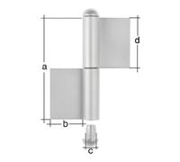 GAH Alberts Ruban de construction type K04 2 pièces pour le soudage de têtes rondes en acier inoxydable 180/50/14/90mm Quantité:1