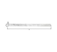 GAH Alberts Ruban de tiroir L.45mm L.800x45mm S.5mm D.16mm STA TZN rd GAH Quantité:1