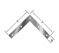 GAH Alberts Équerre d'assemblage pour bois L 120 x H 120 mm acier brut zingué Quantité 1