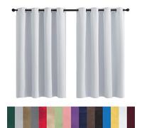 GAIFNAG Lot de 1 Rideau Occultants Isolant 200 x 240 cm 100% Polyester/Décoration/Anti Bruit/Lavable Rideau Occultant avec Œillets pour Chambre Fenêtre Salon Coucher, Blanc