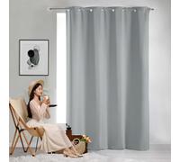 GAIFNAG Lot de 1 Rideaux Occultants 120 x 220 cm 100% Polyester/Décoration/Anti Bruit/Lavable Rideau Thermique Isolant Anti Chaleur pour Mariage de Noël Chambre, Gris