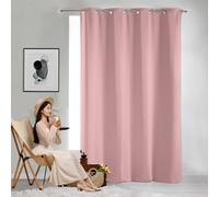 GAIFNAG Lot de 1 Rideaux Occultants 80 x 150 cm Opaque à Oeillets Isolation Lumiere Anti UV Decoration Rideaux Franges Paillette pour Chambre Fenêtre Salon Coucher, Rose