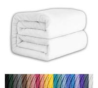 GAIFNAG Plaid Canapé Polaire, Classic Couette Lestée 90 x 200 cm Flanelle Doux et Chaud, Lavable et Parfaite Moelleuse Couverture Polaire Epaisse pour Le Lit, Le Canapé, Le Sofa, Lit et Salon, Blanc