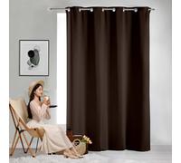 GAIFNAG Rideau à Oeillets, Lot de 1 Rideaux 100 x 240 cm 100% Polyester/Décoration/Anti Bruit/Lavable Rideaux à Oeillets Les, Rideaux Opaque pour Mariage de Noël Chambre, Marron