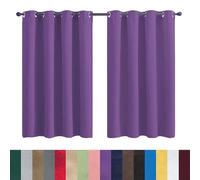 GAIFNAG Rideau Occultant Thermique Isolant 80 x 250 cm 100% Polyester/Décoration/Anti Bruit/Lavable Rideaux et Draperies Intérieurs à Oeillets pour Chambre Fenêtre Salon Coucher, Pourpre
