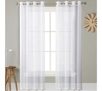 GAIFNAG Rideau Occultant Thermique Isolant Anti Froid 80 x 170 cm Décoration de Fenêtre/Lavable Rideaux et Draperies Intérieurs Modernes pour Porte Fenetre Dressing Salon, Blanc