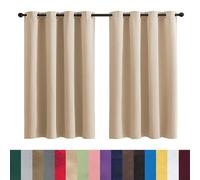GAIFNAG Rideau Thermique Isolant Anti Froid 80 x 80 cm Opaque à Oeillets Isolation Lumiere Anti UV Decoration Rideau Occultant Thermiques Anti pour Porte Fenetre Dressing Salon, Kaki