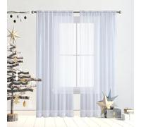 GAIFNAG Rideaux de Porte Chenille 80 x 200 cm 100% Polyester/Transparent Intérieurs Rideaux et Draperies Intérieurs Décoratif pour Chambre Fenêtre Salon Coucher, Blanc