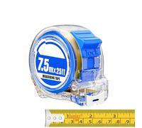 GAILY YOUTH Mètre ruban à double échelle avec étui transparent, ruban à mesurer rétractable pour menuisier concepteur, bricoleur, autobloquant (7,5 m)