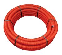 Gaine annelée pour électricité - Ø 75 mm - 25 mètres - Rouge - Polyéthylène - Usage extérieur et sous-terrain