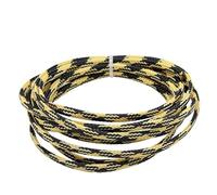 Gaine Cable Informatique Souple, Gaine tressée isolée Extensible 2/4/6/8/10 mm, Presse-étoupe en Pet serré, Manchon de câble Protection Haute densité(Black Yellow,2mm)