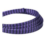 Gaine Cable Manchon de câble en Maille Coton PP/Pet/Tresse Nylon, Manchons Anti-Choc Souples, Gaine Extensible isolée 4 à 12mm(Purple Black,8mm 20meter)