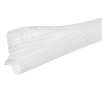 Gaine de câble, 7,6 mètres, 13/16 de pouce, PET, blanc, pour la gestion des câbles