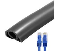 Gaine de câble de sol, revêtement de sol de câble | en fil souple pour câbles, conduit de fil flexible en PVC | Protecteur de sécurité de câble autocollant pour la gestion