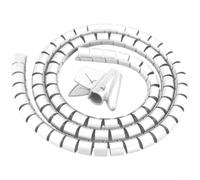Gaine de câble flexible en polyéthylène spiralée - 1,5 m - 8 mm - Blanc | 1,5 m de long, 8 mm de diamètre, flexible en spirale, matériau PE, noir, gris, blanc