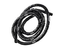 Gaine de faisceau de câbles, gaine de protection en spirale, gaine de câble enroulée en spirale, gaine de 10 m, gaine ignifuge avec manchons d'enroulement à clip(Black,8mm)