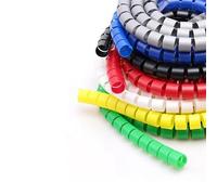 Gaine de Gestion câbles Flexible en Spirale, Gaine d'enroulement câble, 5 mètres, diamètre intérieur 8 mm à 25, Multicolore