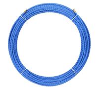 Gaine de protection pour câbles, polyester, triple, bleu, diamètre 6 mm, 20 mètres