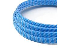 Gaine Électrique 1/5/20/50M Gaine tressée expansée Fil de Coton PP 4 8 12mm Enveloppe Fil Souple Câble isolé Protection Ligne Harnais câble(Blue Clear,12mm,1 Meter)