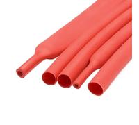Gaine Électrique 100 mètres/10 m 3:1 Gaine thermorétractable avec Colle polyoléfine rétractable Assortiment de Gaines thermorétractables for câbles métalliques(Red,7.9mm,50m)