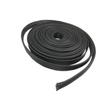 Gaine Électrique Manchon de câble Noir Longueur 1/3/5/50/100M Gaine tressée isolée Protection Ligne données Câble Fil Tube en Nylon Ignifuge(100 Meter,2 mm)