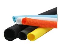Gaine Électrique Manchon tressé Extensible à Fermeture Automatique Tube Flexible Tuyau isolé Enrouleur de Fil Câble Protecteur Noir(19mm-Black)