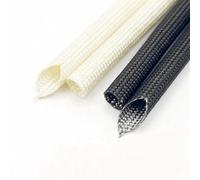 Gaine Électrique Tube en Fibre de Verre 1 mm ~ 25 Manchon câble Chimique Souple Tressé isolé Tuyau Haute température Enveloppe Fil Protection(C,2mm,10M)