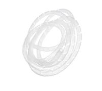 Gaine en spirale pour câble - Ignifuge avec clip - Multicolore - 1 à 2 m ID 4 à 6 mm - Blanc - 2 m x 6 mm (ID 6 mm)