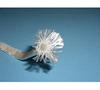 Gaine ignifuge isolante en fibre de verre tressée, protection thermique hautes températures, diamètre 6 mm, couleur blanche, hautes températures 550 °C, quantité 10 mètres