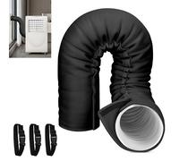Gaine isolante clim portable - - Isolation thermique 3 couches - Pour clim mobile, Noir, 150x53cm
