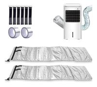 Gaine Isolante Climatisation pour Tuyau Climatiseur Mobile, Housse Isolante Lavable et Imperméable, Protection Thermique pour Flexible Ø12,7-15 cm, Réutilisable pour Fenêtre, Maison, Car (2PCS)