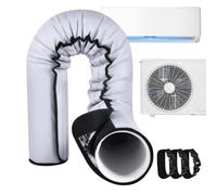 Gaine isolante de tuyau de climatisation - Protection thermique pour tuyaux d'évacuation de 12,7 à 15 cm de diamètre - Pour dortoir, camping-car,