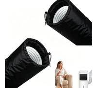 Gaine Isolante Pour Flexible De Clim, Gaine Isolante Climatisation, Gaines Isolée Imperméable Lavable, Été Extérieur Intérieur Fenêtre Garage Camping-Car Maison Appartement (2PC Noir)