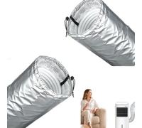 Gaine Isolante Pour Flexible De Clim, Gaine Isolante Climatisation, Gaines Isolée Imperméable Lavable, Été Extérieur Intérieur Fenêtre Garage Camping-Car Maison Appartement (2PC)