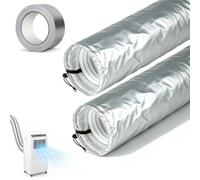 Gaine isolante pour flexible de clim, Gaine Isolée Imperméable Lavable, Enveloppe pour tuyau climatiseur, réduit les pertes de chaleur, extérieur intérieur fenêtre garage camping-car maison (2pcs)