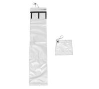 Gaine Isolante pour Tuyau de Climatisation, Aluminium, Argenté, Souple | Réduit la Chaleur du Conduit, Usage Maison et Bureau, Cordons Élastiques aux Deux Extrémités