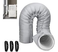 Gaine isolante pour tuyau de climatiseur - 150×53,3 cm - 3 sangles réglables - Protège soleil et poussière - Diam. 12,7-15 cm
