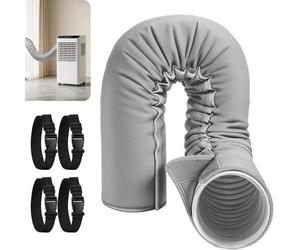 Gaine isolante - - Triple couche anti-chaleur - Pour climatiseur portable 12.7/15cm - Gris