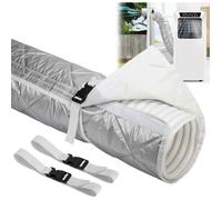 Gaine isolante tuyau climatiseur - PZCC - Diam. 15 cm - Matelassée thermique - 2 sangles réglables - Gris