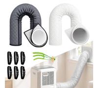 Gaine isolante universelle 150 x 52 cm pour tuyau d'évacuation de climatiseur portable, en 2 pièces. Protection thermique et économies d'énergie. 12,7 cm et 15 cm. (MIX-5)