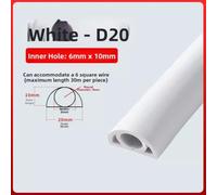 Gaine pour câble pour surface 1m Anti-Écrasement Blanche 5cm(2CM) | Anti-écrasement, design épais, résiste aux pas, 5cm, pour idéal salon bureau