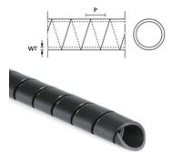 Gaine Spirale 10 à 100 Mm Hellermanntyton Sbpe9d-pe-bk-5m 161-41204 Noir 5 M S14808