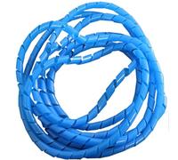 Gaine Spirale Flexible Attache de câble, Tuyau d'enroulement Fil, Bandes d'emballage en Spirale, Organisateur Gaine, Manchon Tube, Harnais(Blue Color,18mm,5Meter)