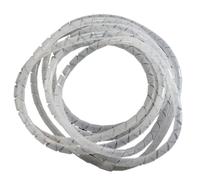 Gaine Spirale Flexible Attache de câble, Tuyau d'enroulement Fil, Bandes d'emballage en Spirale, Organisateur Gaine, Manchon Tube, Harnais(White Color,16mm,5Meter)